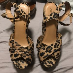 Cheetah Wedges size 9